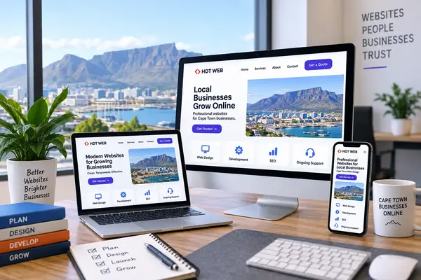 Cape Town small business website design workspace